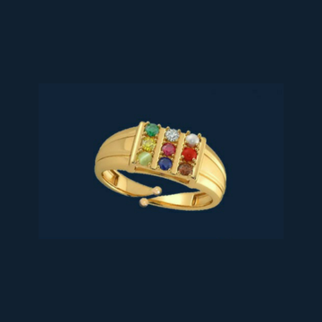 22k gold navgrah adjustable ring by 