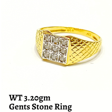 22k Gold Gents Stone Ring by 