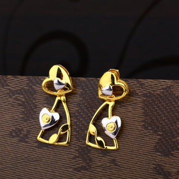 Ladies 22K Gold Casting Designer Earring -LPE177