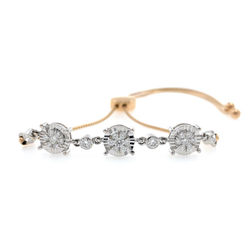 18kt / 750 rose gold flexi chain tennis bracelet 9...