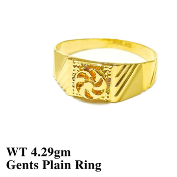 22k Gold Gents Plain Ring by 