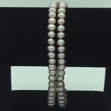 Pink Flat Pearls 2 Layers Bracelet JBG0118