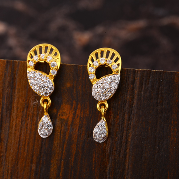 22CT Gold CZ Women's Exclusive Hallmark Earring LF...