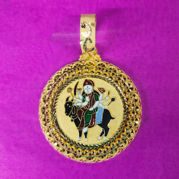 916 Gold Round Shape Meladi Ma Mina Pendant by Saurabh Aricutting
