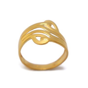 22K Gold Plain Two Loop Ring by 