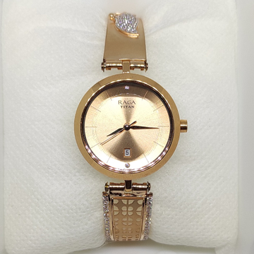 Rose Gold c z stone fancy watch by Rajasthan Jewellers Private Limited