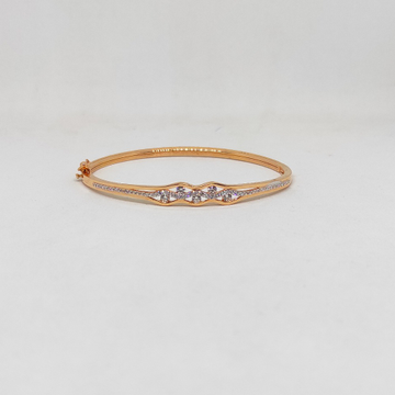 18K Rose Gold Delicate CZ Bracelet  by Rajasthan Jewellers Private Limited