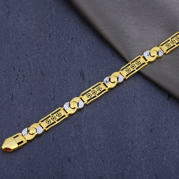 916 Gold Mens Plain Designer Bracelet MPB291