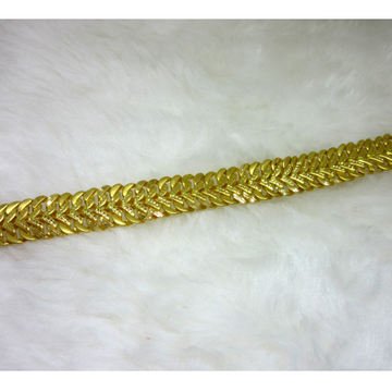 Gold Light Weight Broad Bracelet by 