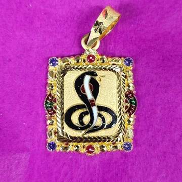 22ct.Gold Fancy Goga Maharaj Mina Pendant by Saurabh Aricutting