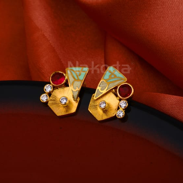 916 Gold CZ Ladies Stylish Antique Earring LAE24