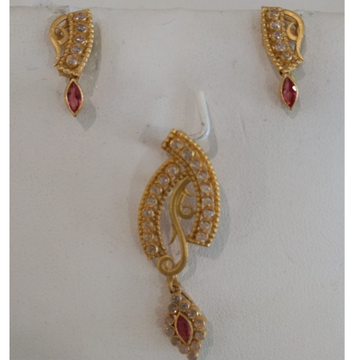 916 Gold Light Weight Pendant Set  by 