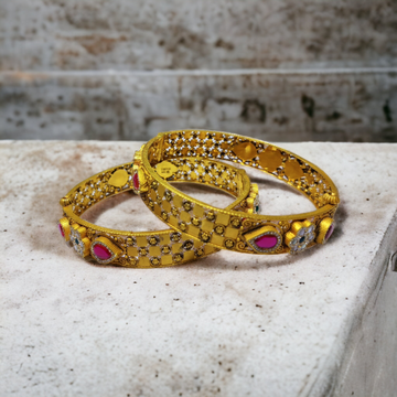 916 Gold Antique Bangles by 