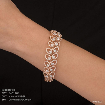 18K Gold Classy Diamond Bracelet