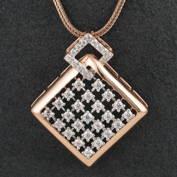 18kt rose gold designer diamond pendant  by 