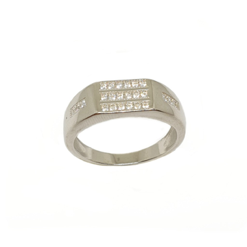 925 Sterling Silver Lining Diamond Ring MGA - GRS2...
