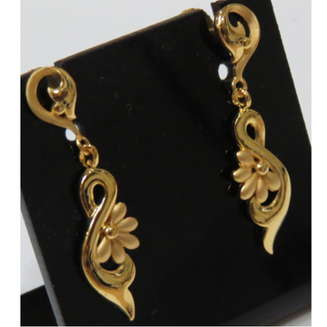 22kt plain gold classic casting earring hanging fo... by 