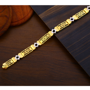 916 gold gentlemen's designer plain bracelet mpb38...
