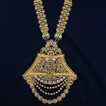 22kt gold antique traditional necklace set by 