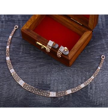 750 Rose Gold  Classic Women's Necklace Set RN181