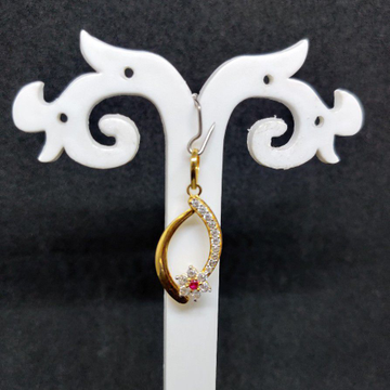 Gold 18c Hallmarked Diamond Pendant by Ghunghru Jewellers