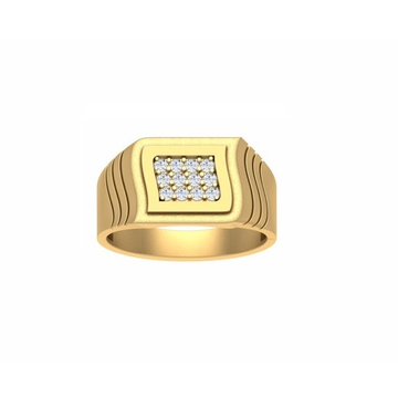 22KT Gold CZ ring For Men SO-GR010 by S. O. Gold Private Limited