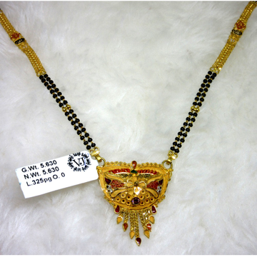 Gold colorful mordern mangalsutra by 