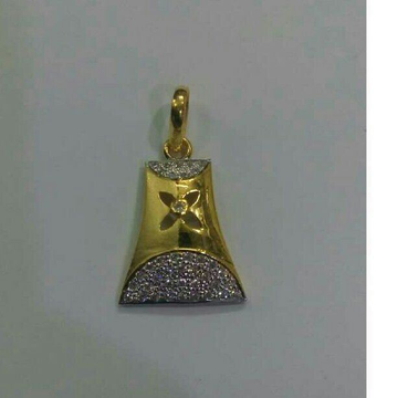 22K Gold CZ Attractive Stylish Pendant by 