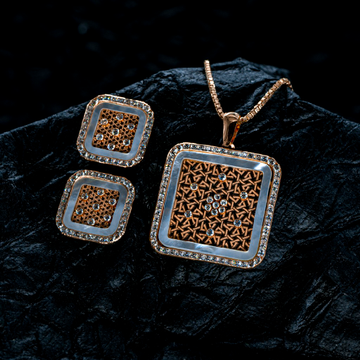 18ct rose gold pendant set by 