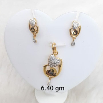 Daily wear Cz pendant set by 