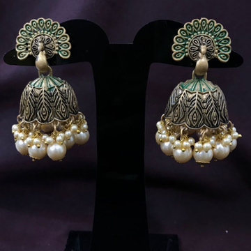 Imitation Peacock Design Jummar Earring by 