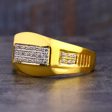 916 CZ Gold Classic Men's Ring MR753