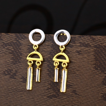 22 carat gold plain ladies earrings RH-LE912