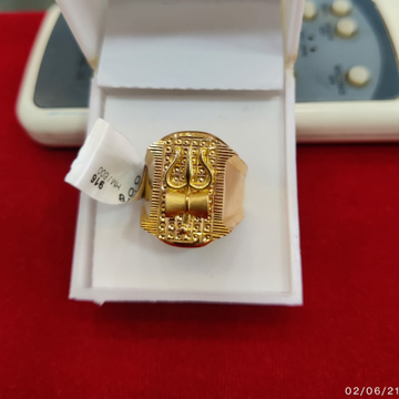 22 carat 916 fancy trishul gents ring by 