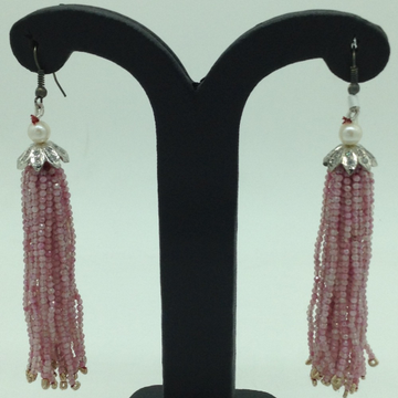 Pink Quartz Stones Ear Chandelier Hangings JER0016