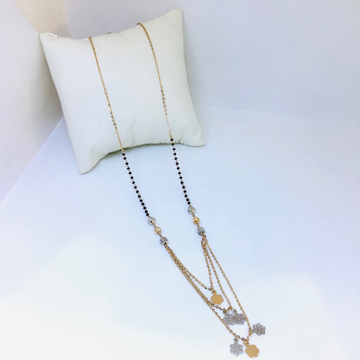 FANCY FLOWER ROSE GOLD MANGALSUTRA by 
