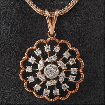 18kt rose gold designer diamond pendant  by 