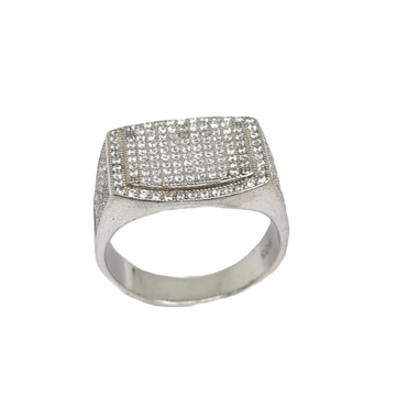 Diamond Fancy Gents Ring In 925 Sterling Silver MG...