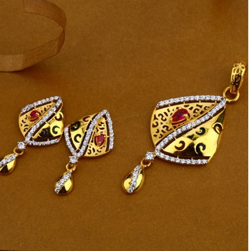 22 carat gold fancy ladies pendants set RH-PS310