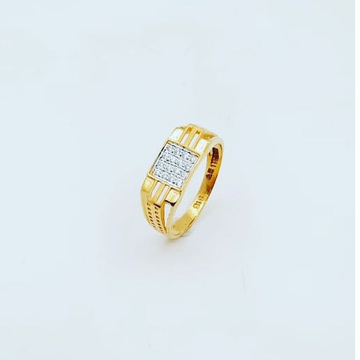 22K Gold CZ Daily Wear Gents Ring by 