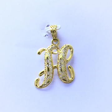 H LATTER GOLD PENDANT by 