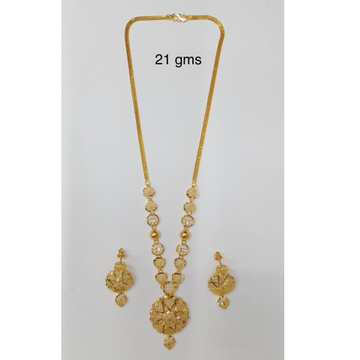 22Kt Gold Stylish Necklace Set by 