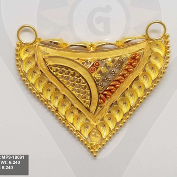 916 gold keri design mangalsutra pendant by 