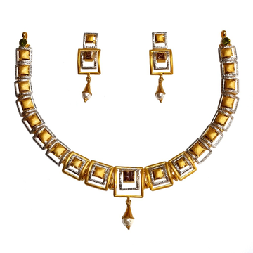 22K Gold Designer Necklace Set MGA - GN0096