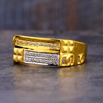 22KT CZ Gold Designer Hallmark Gentlemen's Ring MR...