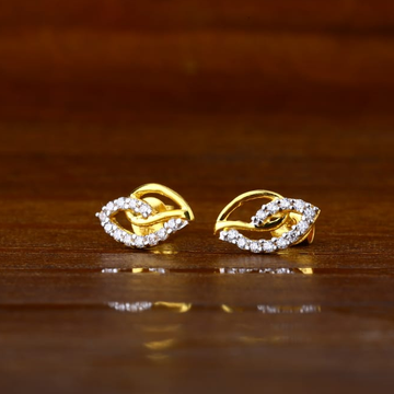 22CT Gold CZ Classic Ladies Tops Earrings LTE260