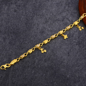 916 Gold Fancy Plain Bracelet LPBR57