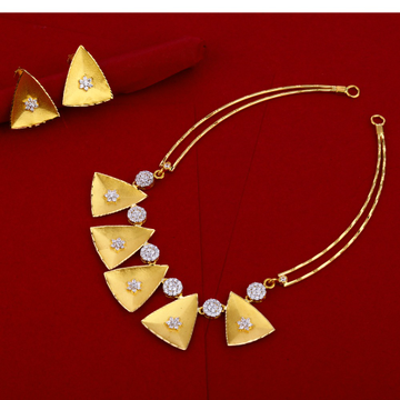22CT Gold Ladies Stylish Necklace Set LN242