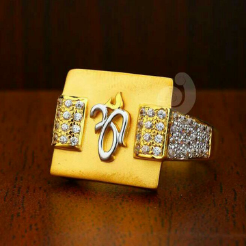 22ct Tradistional Were Cz Gents Ring