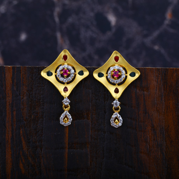 Ladies Gold 916 Earrings-LFE53